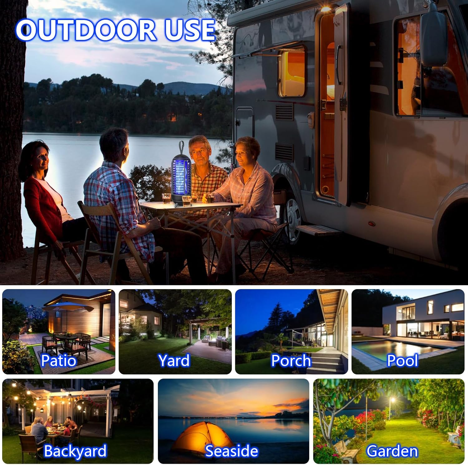 Rechargeable 2 in 1 Wireless Mosquito Killer Lamp