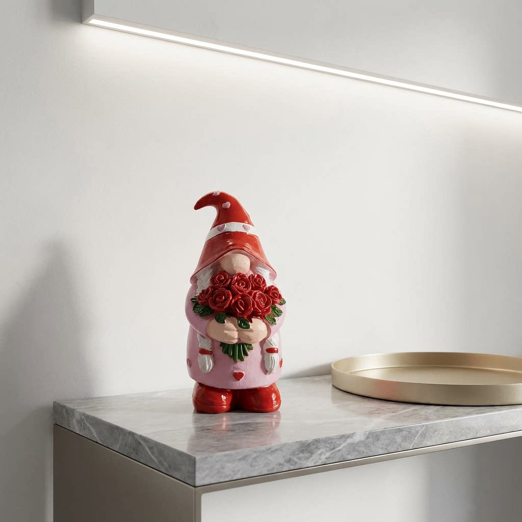 Adorable Mother’s Day Gnome with Rose Bouquet🌹💖