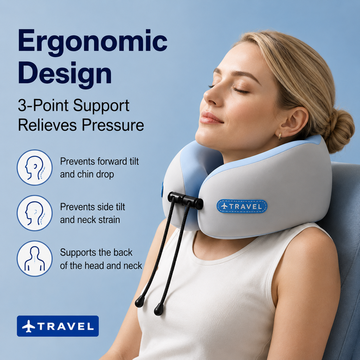 ✈️ The Travel Pillow That Stops Your Head From Falling Forward
