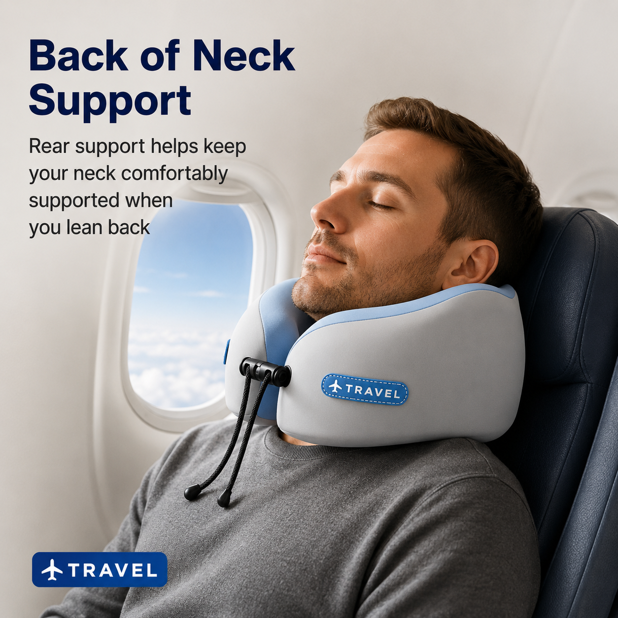 ✈️ The Travel Pillow That Stops Your Head From Falling Forward