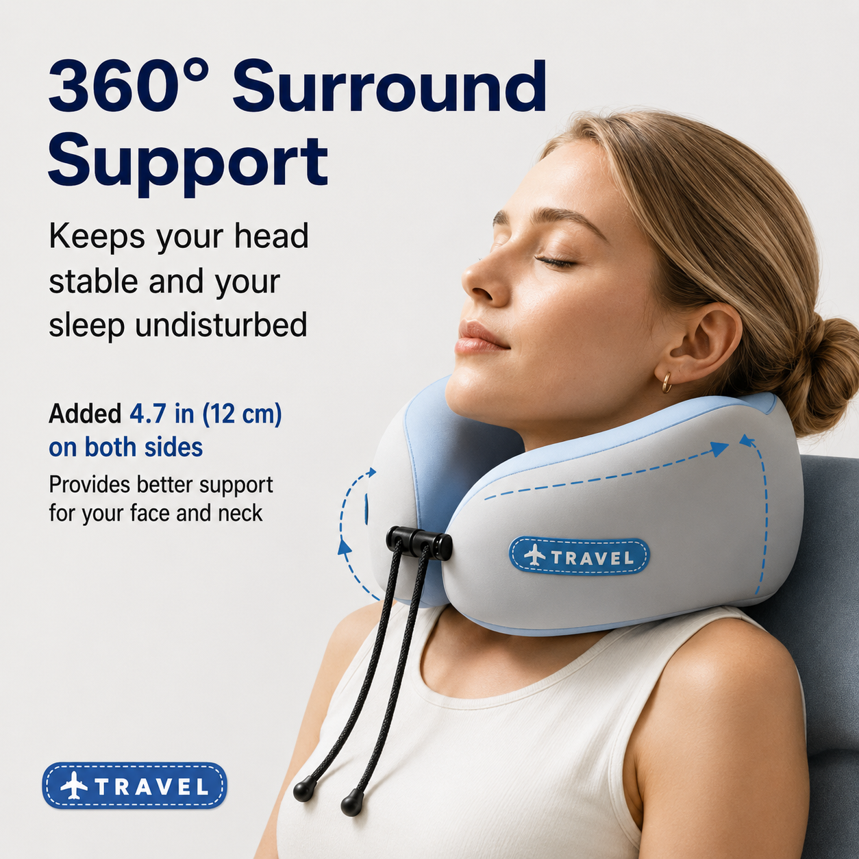 ✈️ The Travel Pillow That Stops Your Head From Falling Forward
