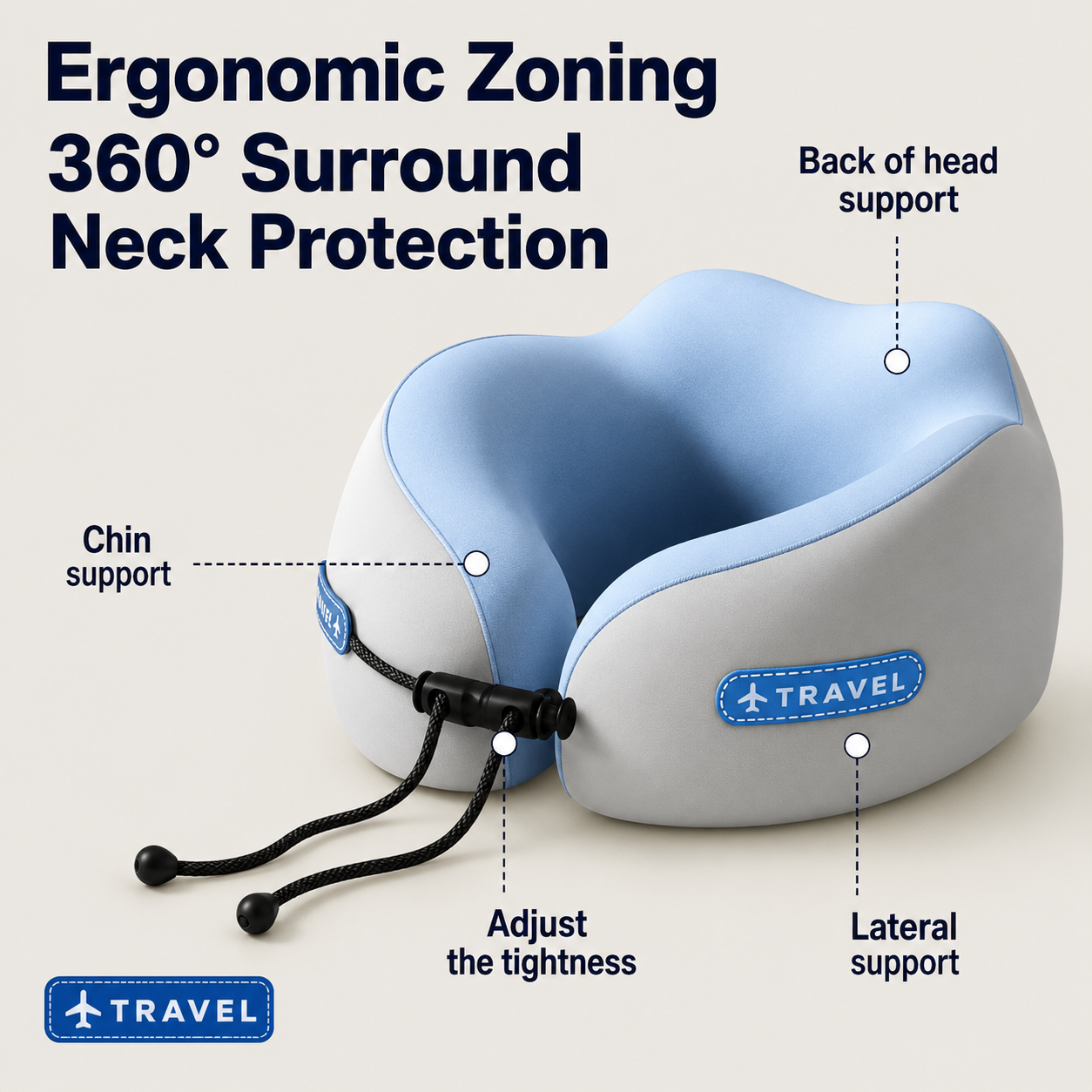 ✈️ The Travel Pillow That Stops Your Head From Falling Forward