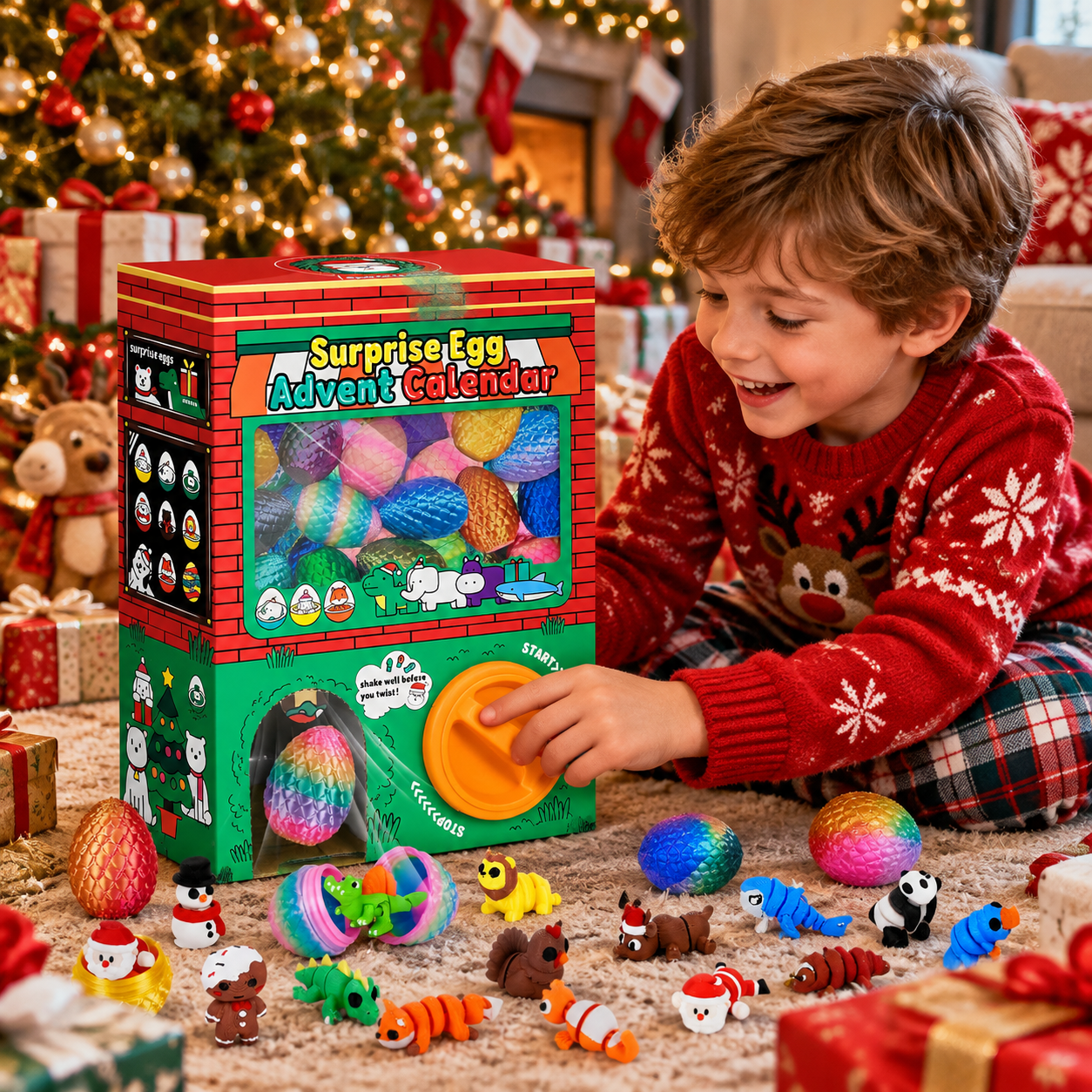 Christmas Surprise Egg Advent Calendar – 24 Days of Mystery Toys and Holiday Fun