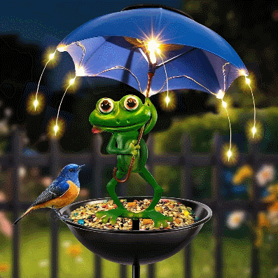 Frog Umbrella Bird Feeder