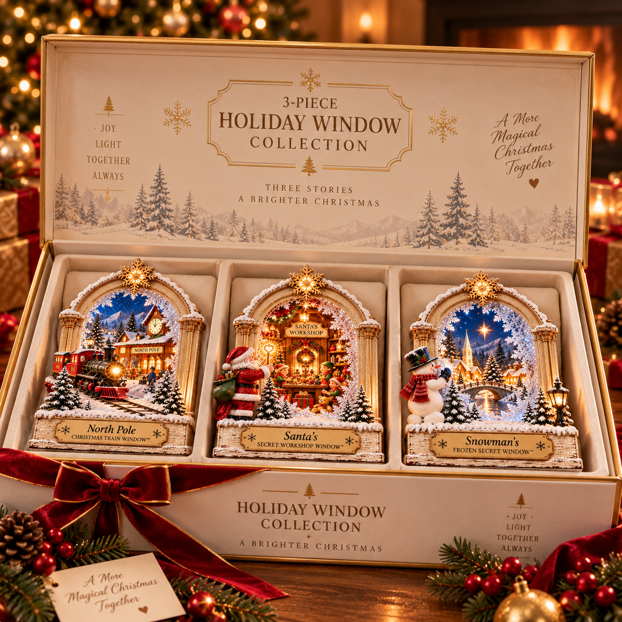 🎄 Lighted Christmas Story Window Collection （3-Pack）