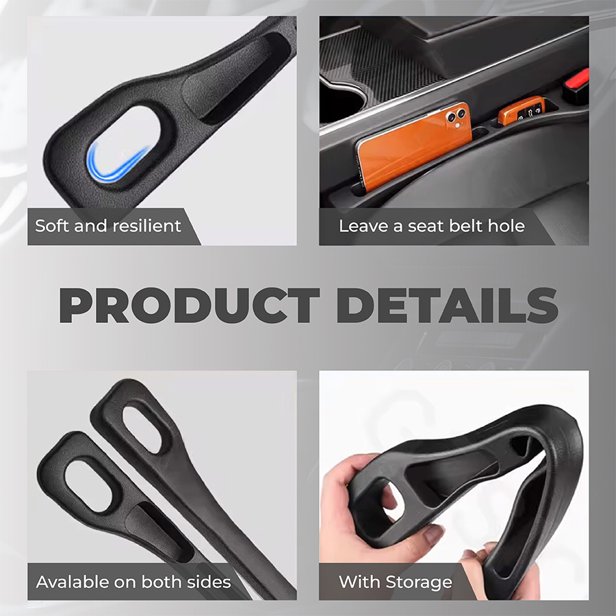 🔥 Universal Car Seat Gap Filler Strip – Anti-Drop Pad with Seatbelt Slot