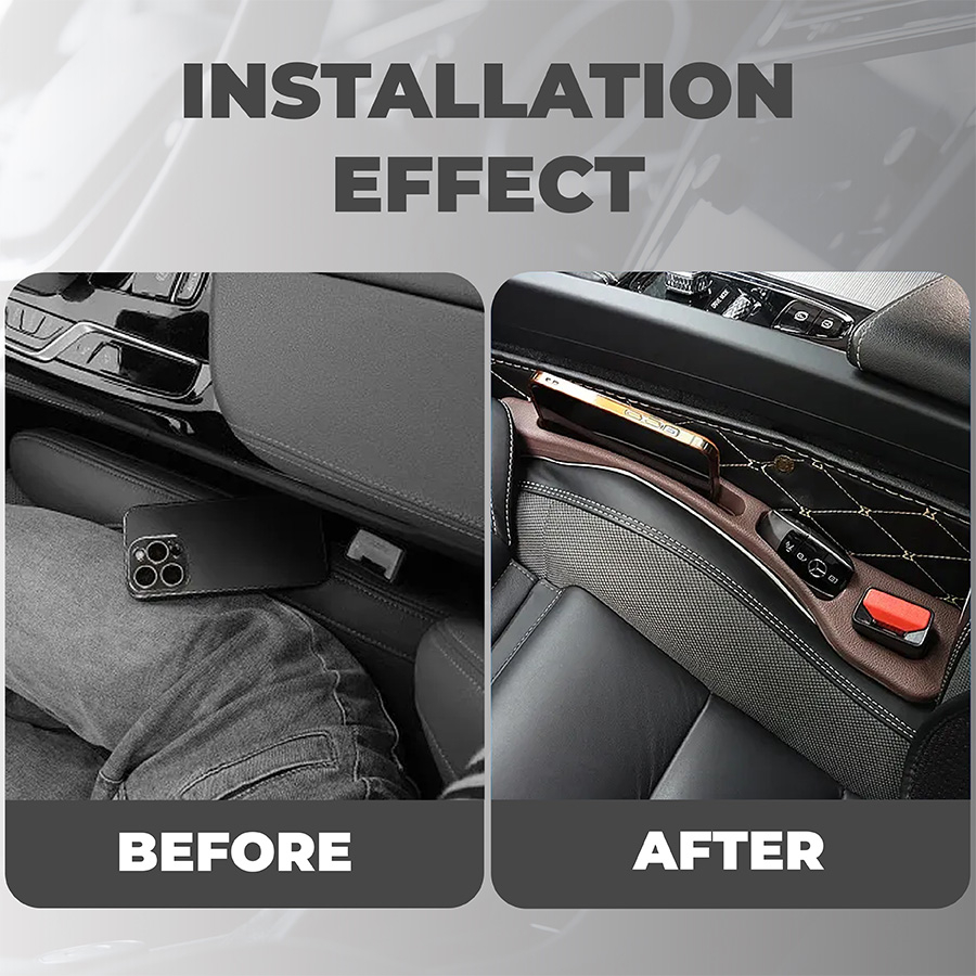🔥 Universal Car Seat Gap Filler Strip – Anti-Drop Pad with Seatbelt Slot
