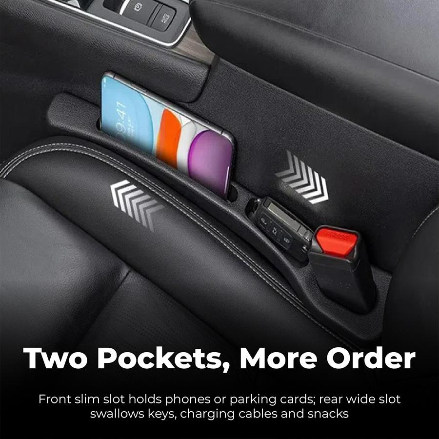 🔥 Universal Car Seat Gap Filler Strip – Anti-Drop Pad with Seatbelt Slot