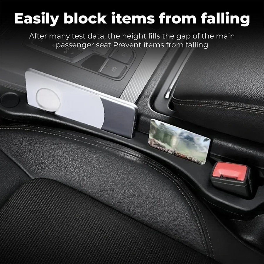 🔥 Universal Car Seat Gap Filler Strip – Anti-Drop Pad with Seatbelt Slot