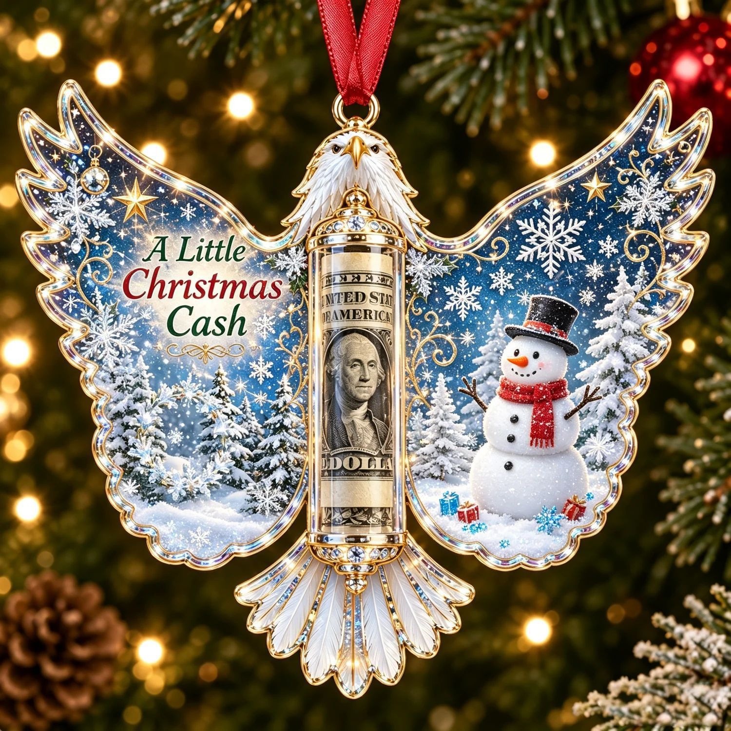 💵 Christmas Cash Gift Ornament