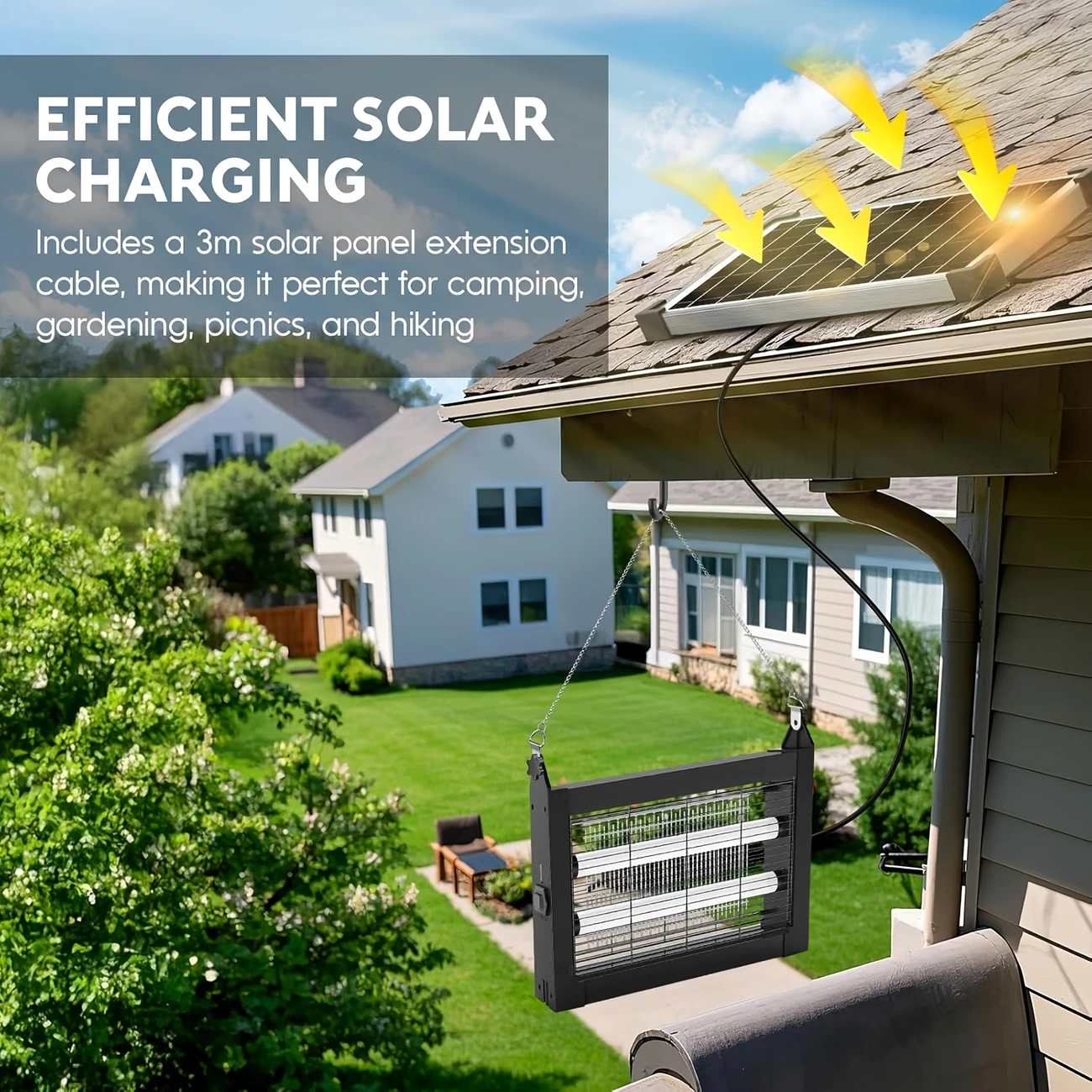 Rechargeable Outdoor Bug Zapper Solar Powered