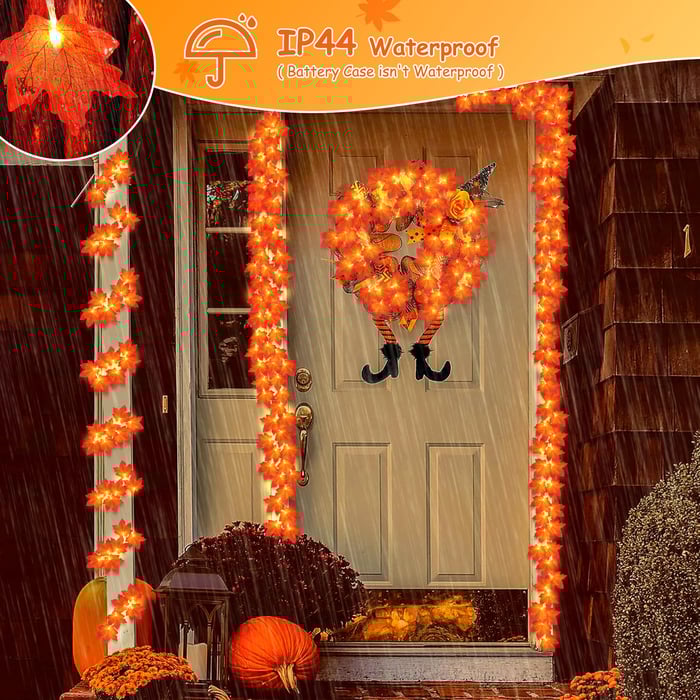 Maple leaf lamp for autumn home decoration