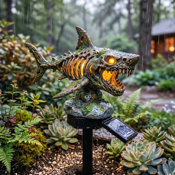 Solar-powered animal garden lights