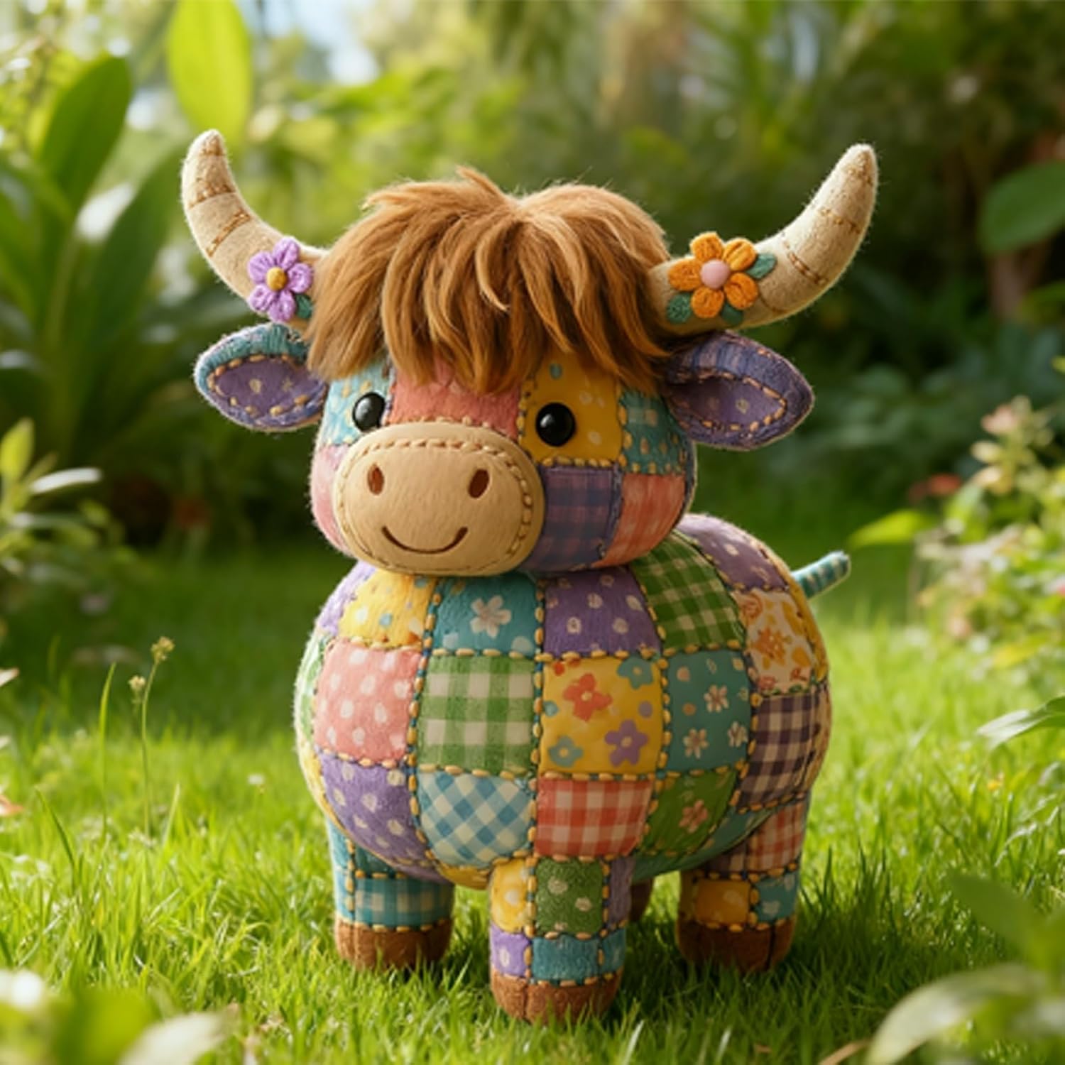 Hand-Patchwork Highland Cattle Ornament🐮
