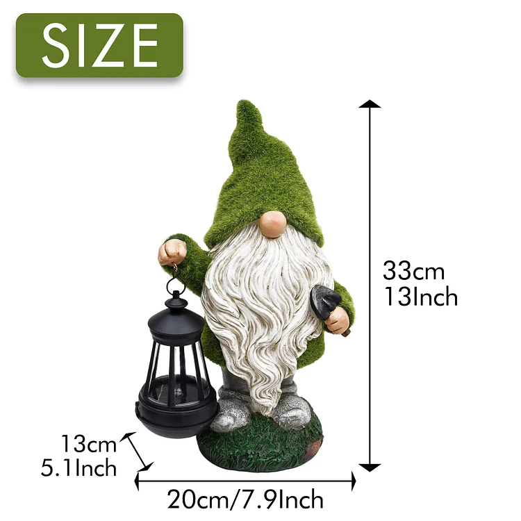 Solar Garden Outdoor Dwarf Statue