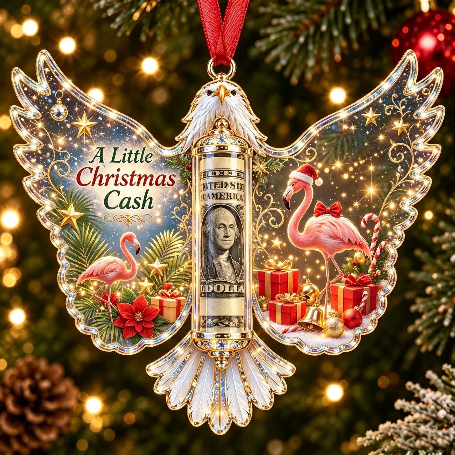 💵 Christmas Cash Gift Ornament