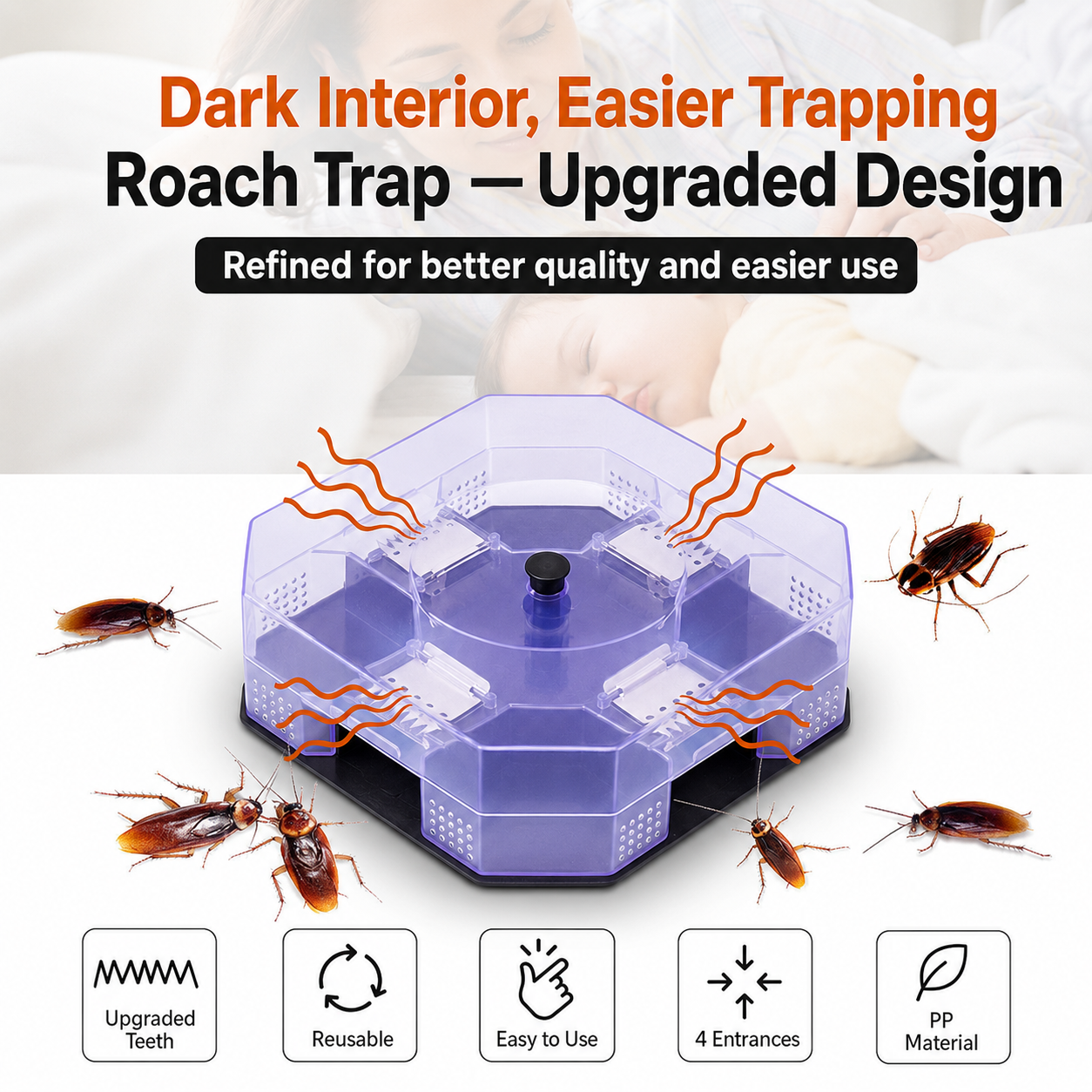 Reusable Multi-Entry Roach Trap