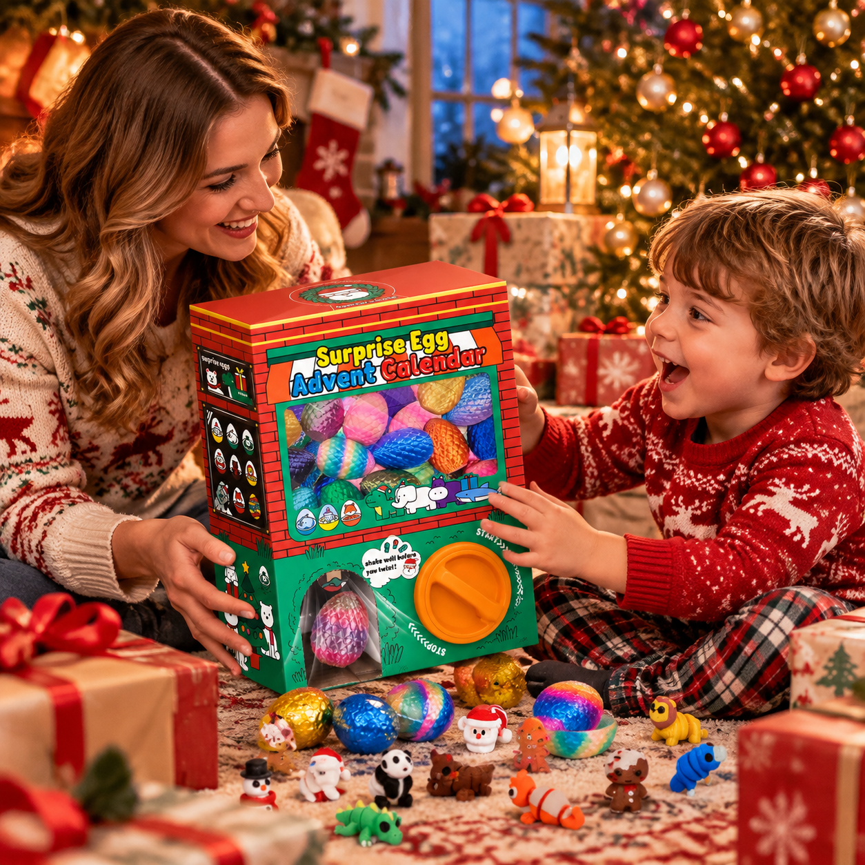 Christmas Surprise Egg Advent Calendar – 24 Days of Mystery Toys and Holiday Fun