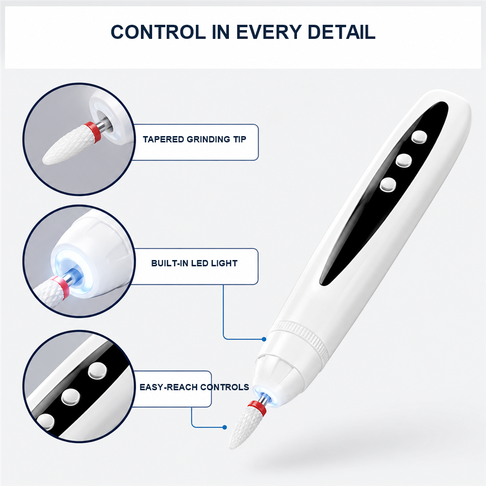 Electric Nail Grinder for Thick Nails — Safe, Painless & Easy-Reach for Seniors