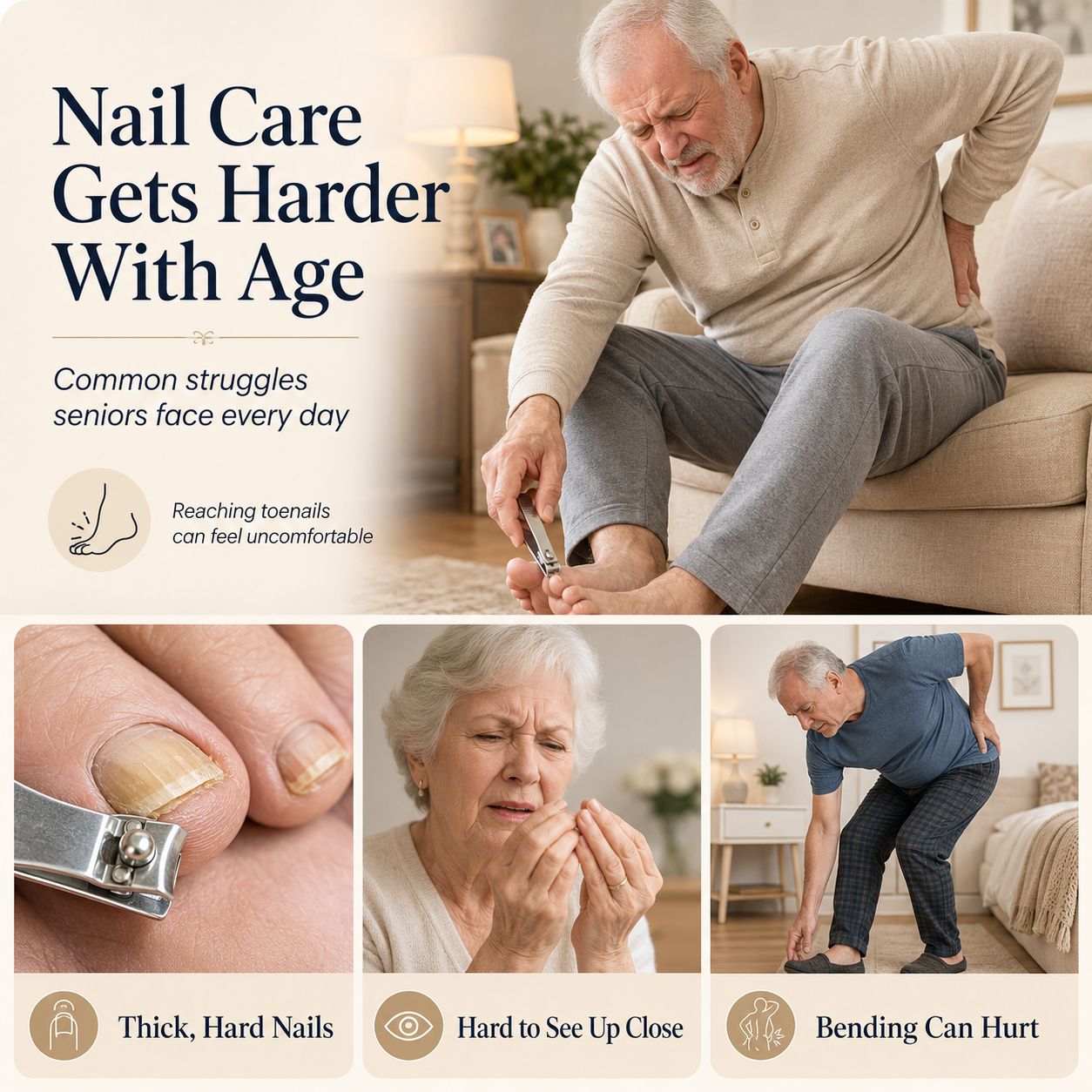 Senior Electric Nail Clipper with Adjustable Blade & Magnifier