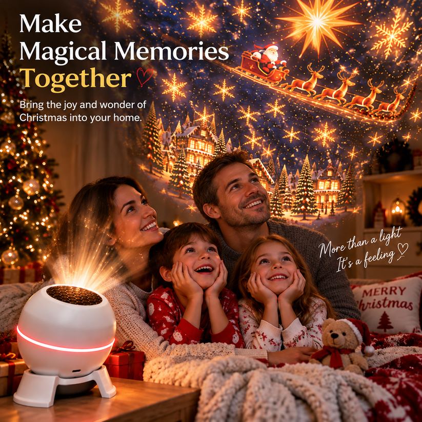 🎅 Turn Any Room Into a Christmas Wonderland – Holiday Projection Night Light