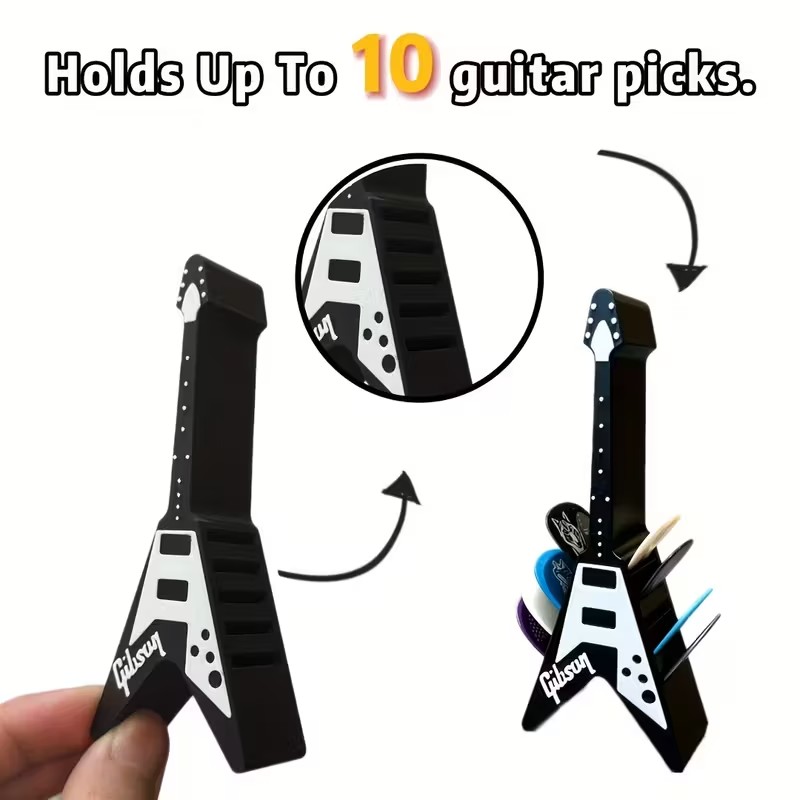 Rock V-Shaped Guitar Pick Holder