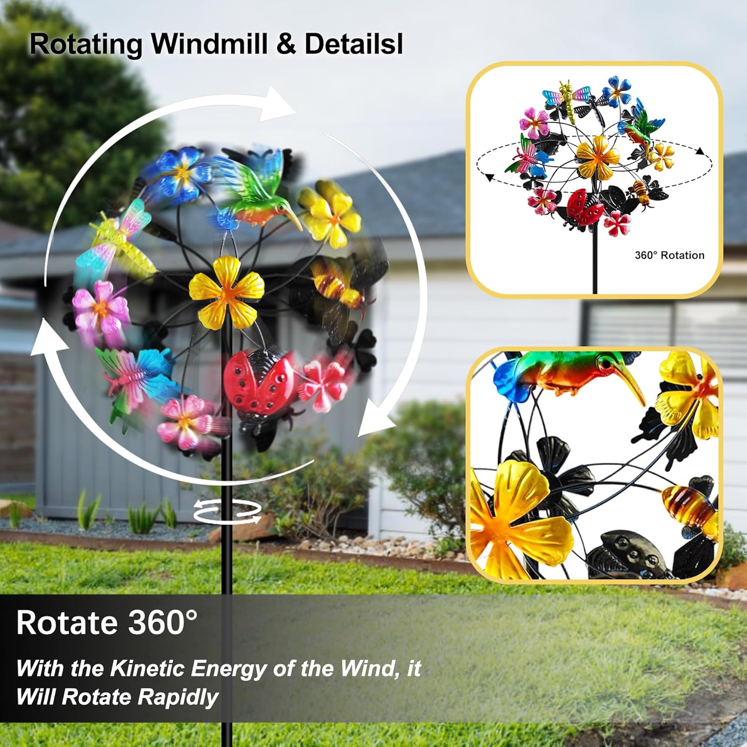 🌪️🌸 WindBloom Kinetic Garden Spinner☀️🌀
