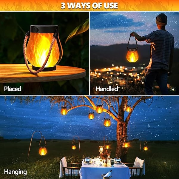 ✨Last Day Promotion--Dancing flame Solar Lantern Outdoor Lights