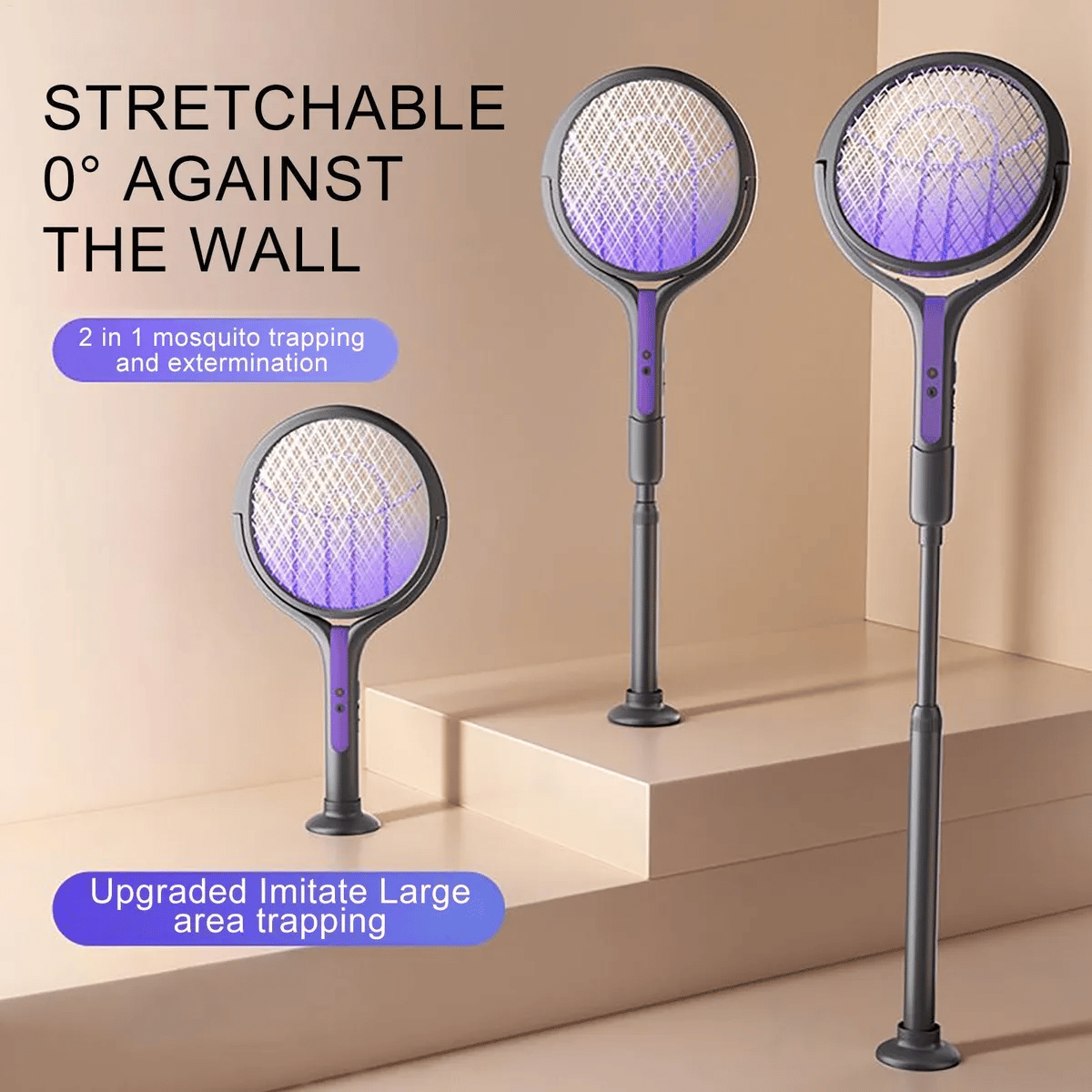 Foldable Telescopic Electric Mosquito Swatter