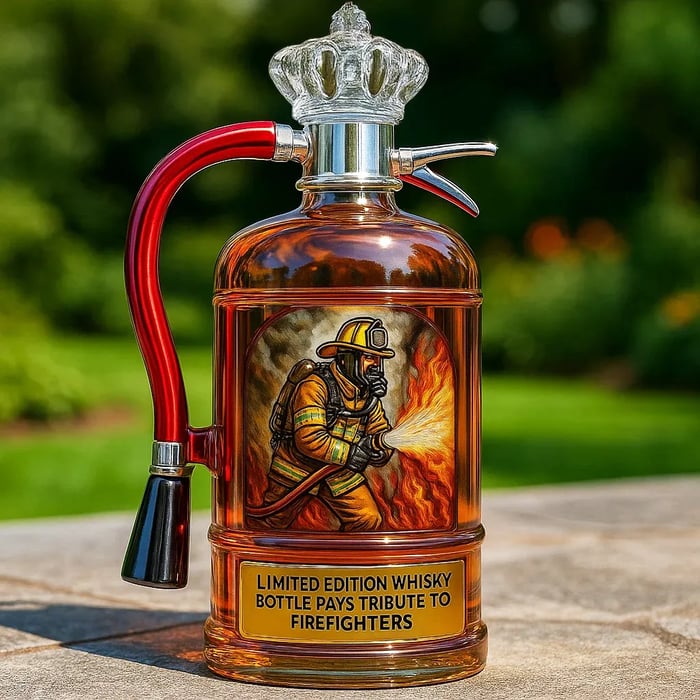 Limited Edition Fire Extinguisher Whisky Bottle Pays Tribute to Firefighters