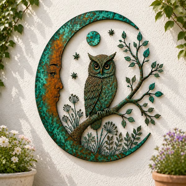 ⏰ LAST DAY 50% OFF - 🌙Metal Crescent Moon Wall Art - A Timeless Garden Accent Inspired by Nature