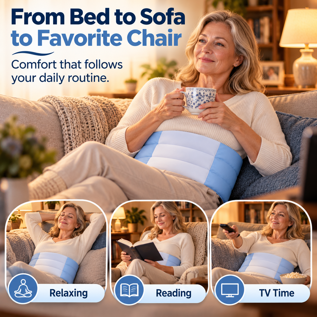 3-Zone All-Night Waist Support Pillow