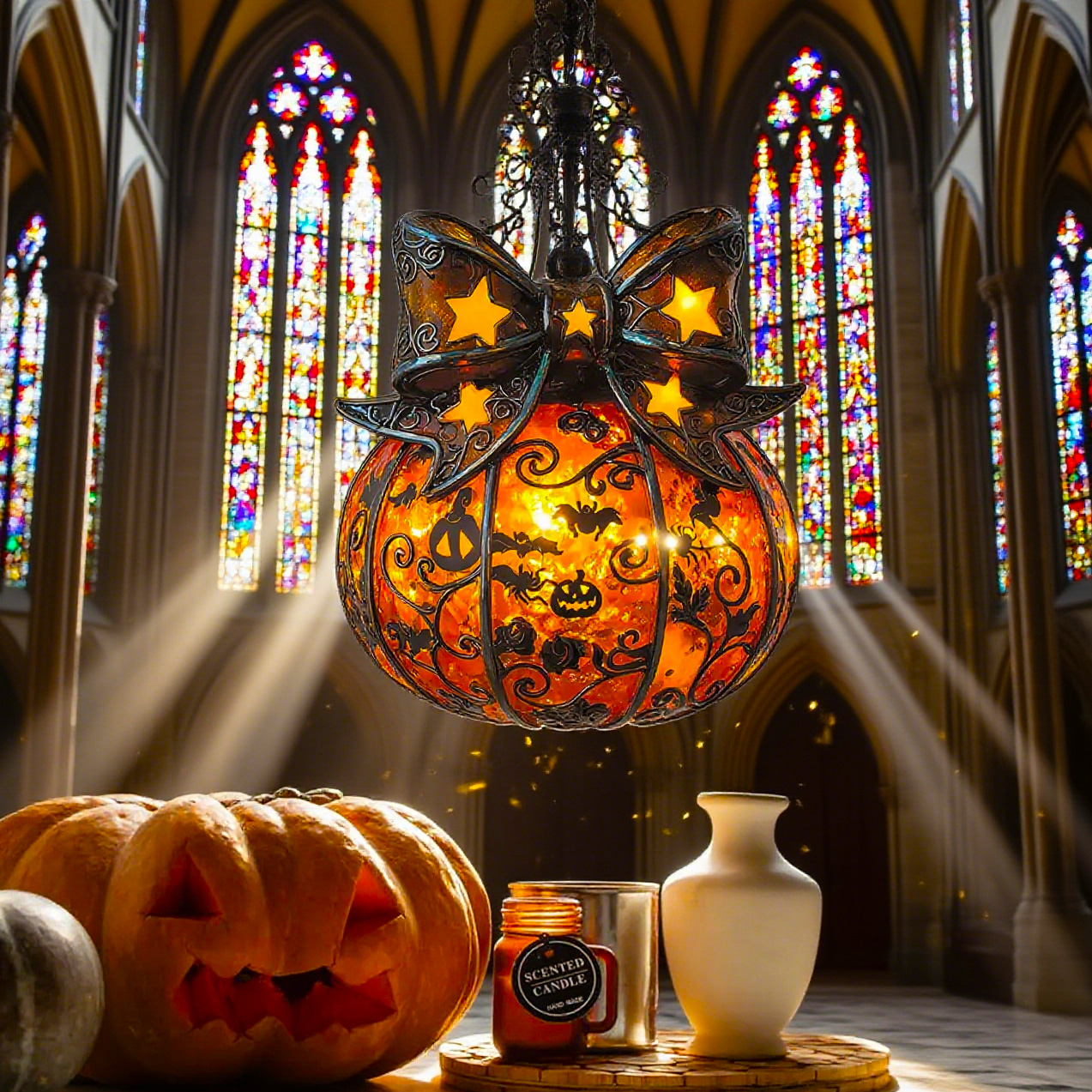 🎃Spooky Halloween Pumpkin Suncatcher✨