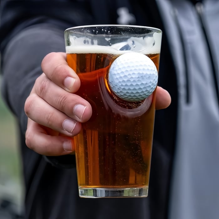 Golf Ball Pint Glass 16oz