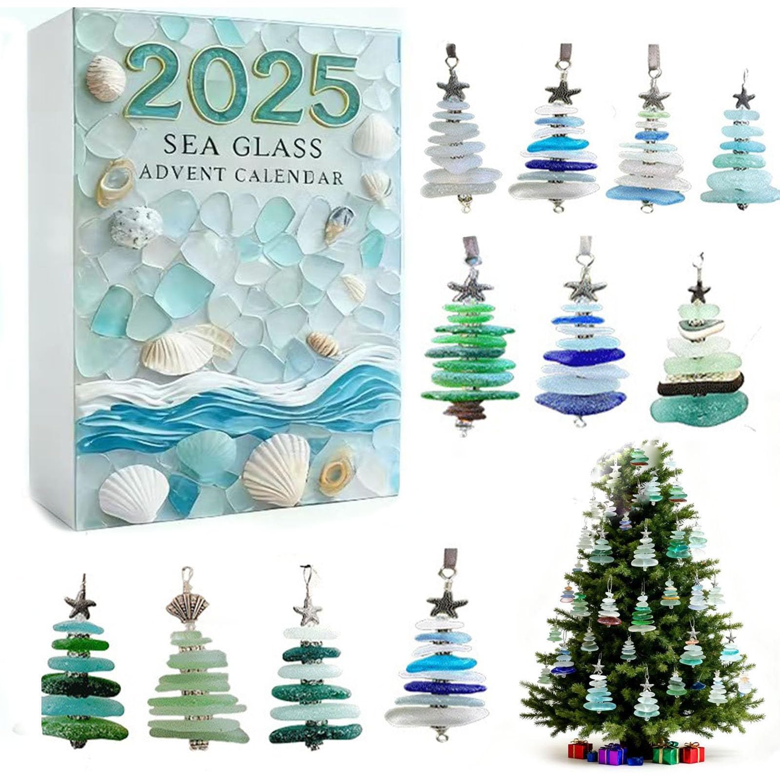 Sea Glass Christmas Tree Advent Calendar 2025