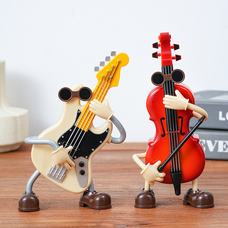 Funny Guitar Wind-Up Music Box Ornament