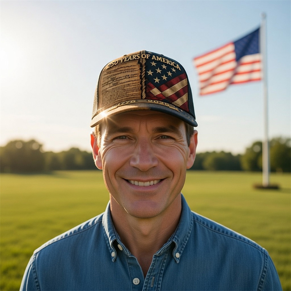 USA 250th Anniversary Patriotic Baseball Cap