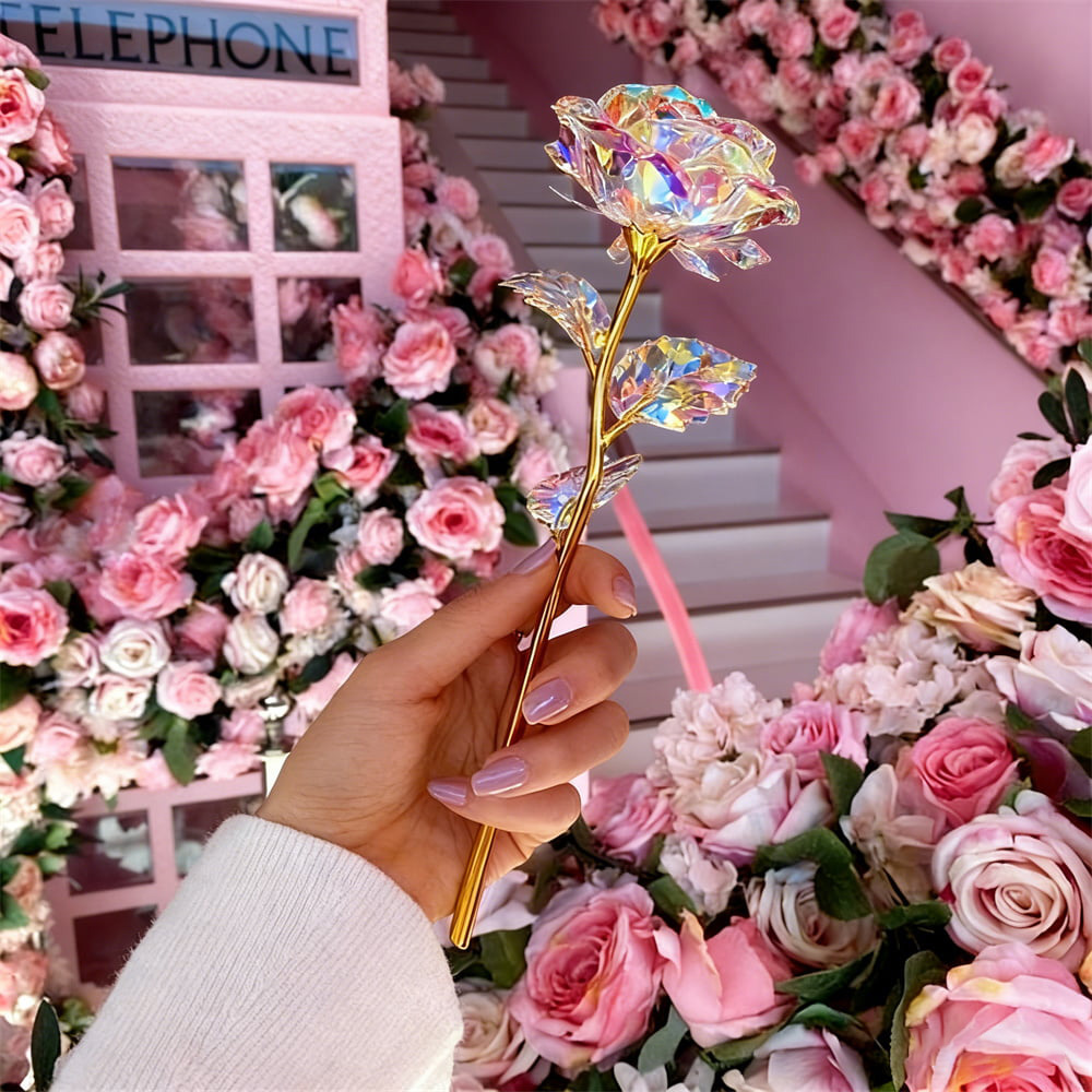 💐Colorful Crystal Rose – Mother‘s Day Gift