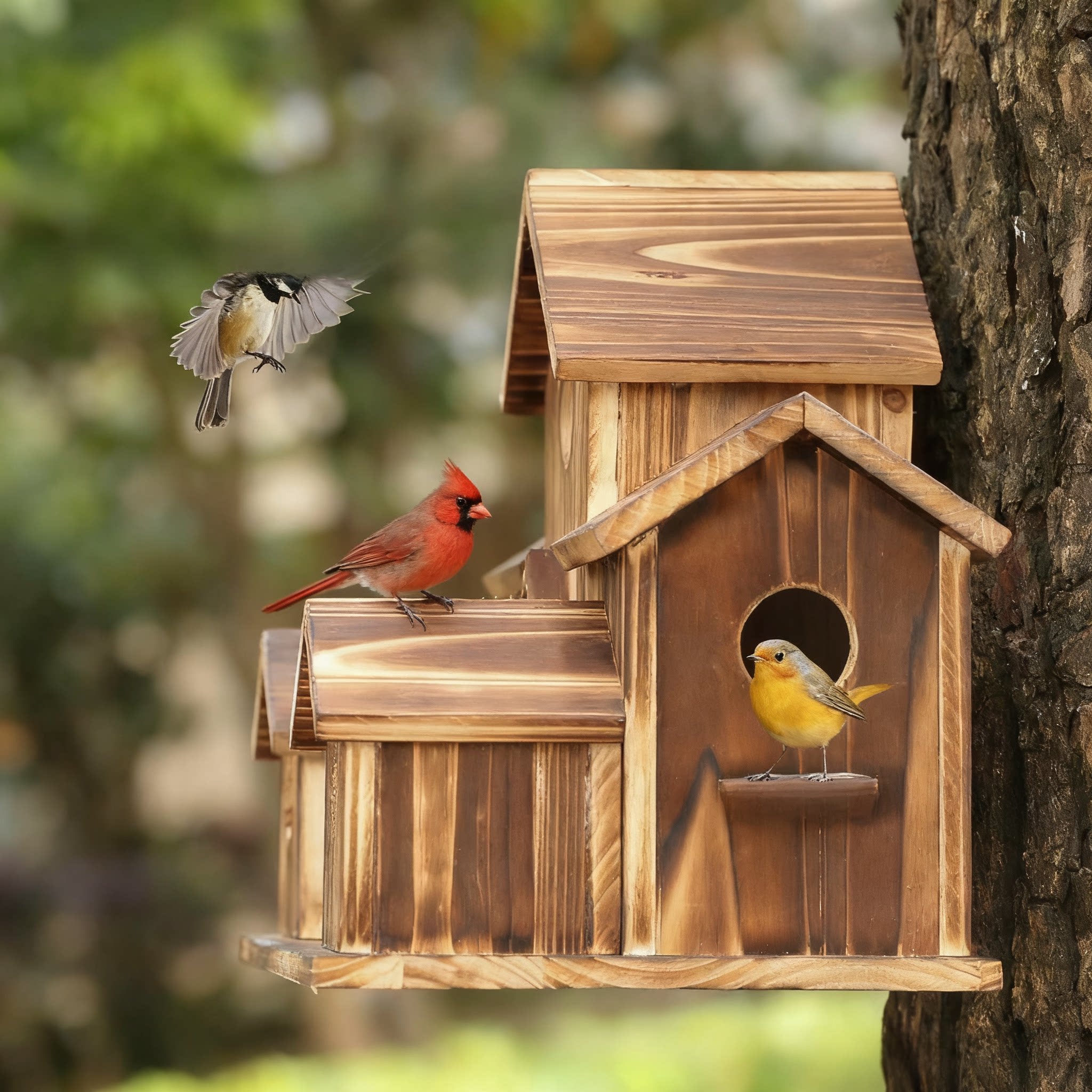 Rustic Wooden Birdhouse🏠🐦🌿