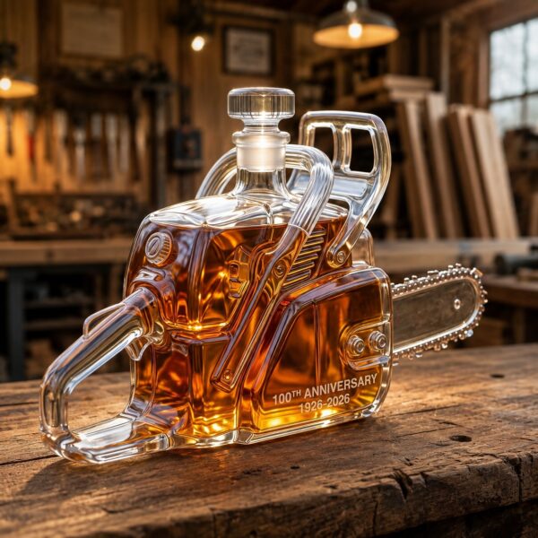 Chainsaw 100th Anniversary Whiskey Bottle