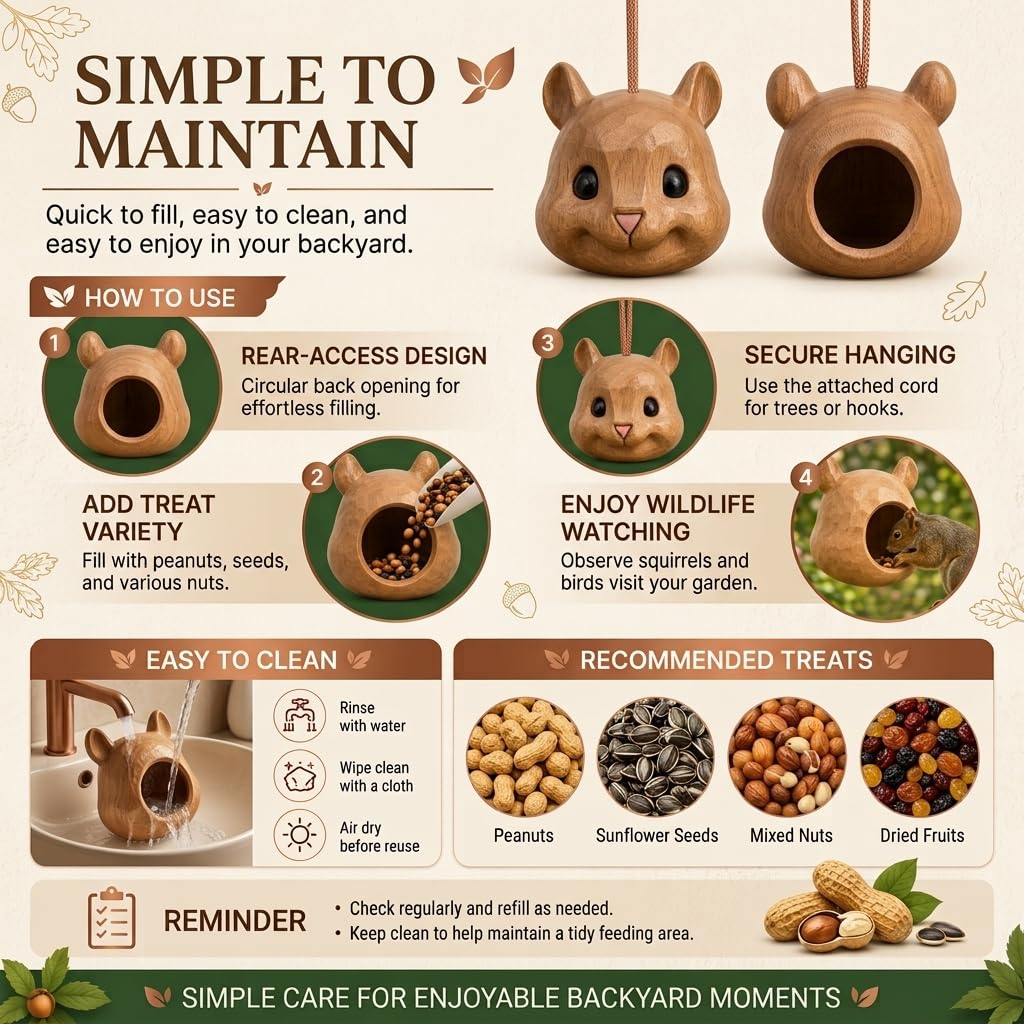 🐿️Funny Squirrel Head Feeder