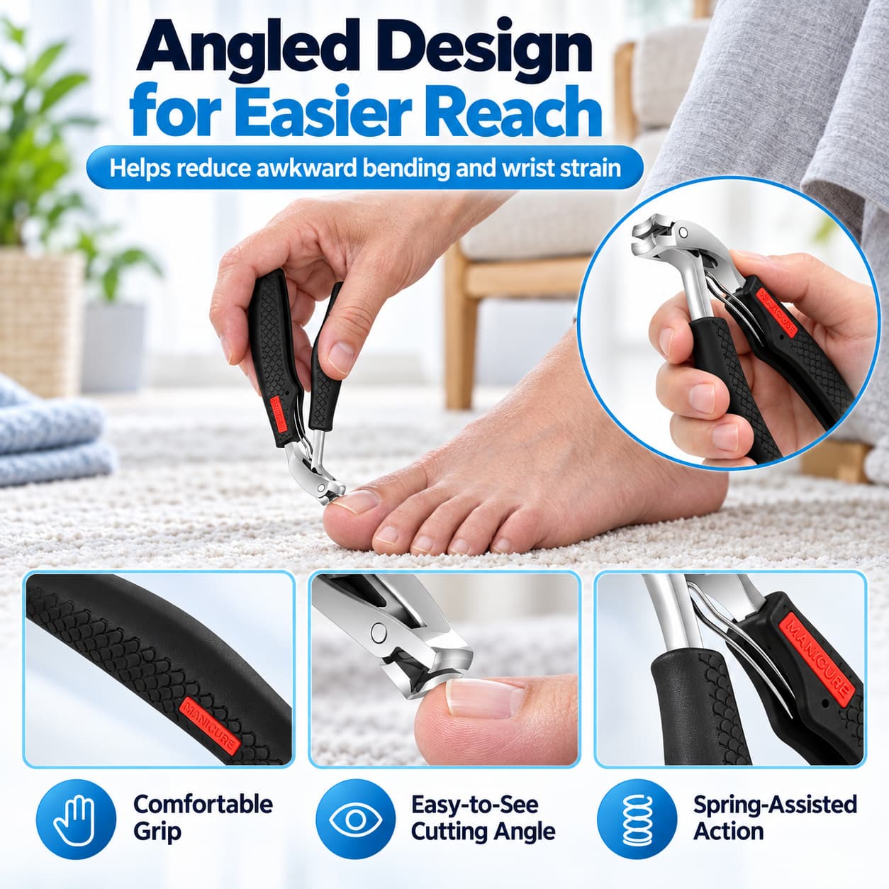 Toenail Clippers for Seniors – Heavy-Duty Thick Toenail Care Kit