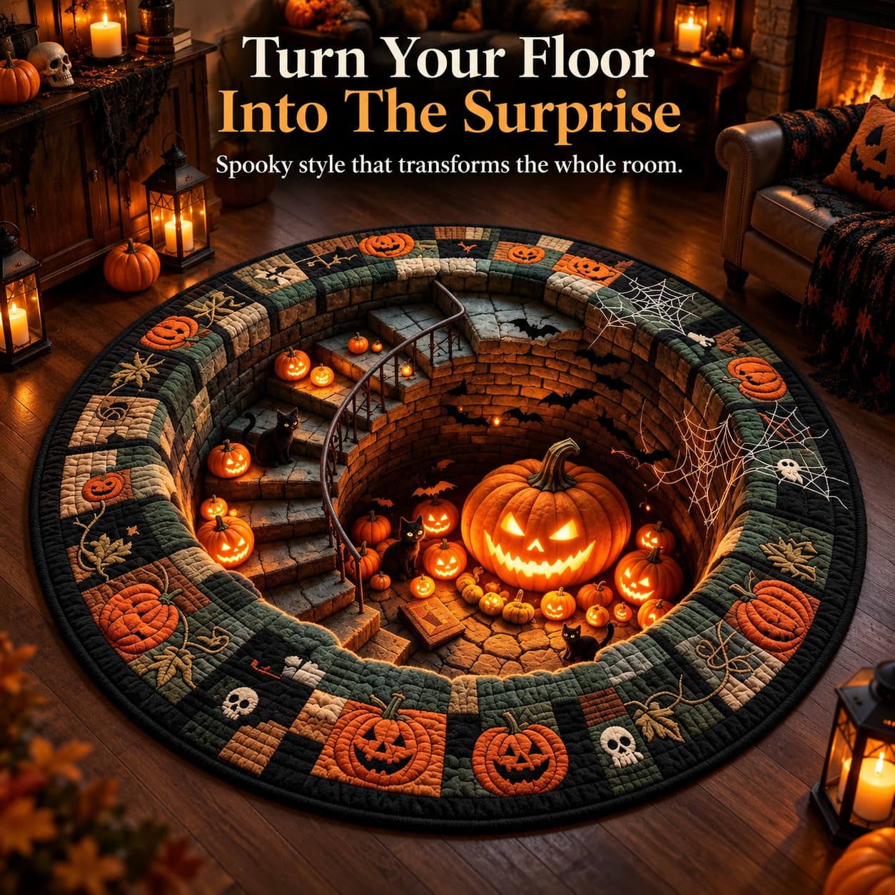 🎃 3D Halloween Optical Illusion Rug – Turn Your Floor Into Part Of The Fright
