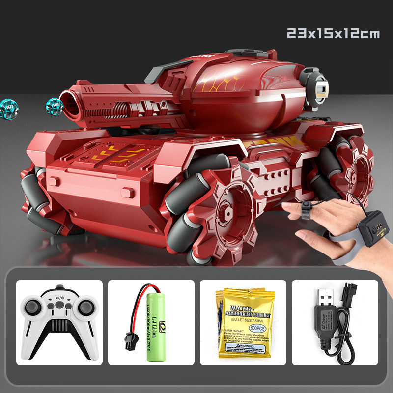 360 Degree Rotating Remote Control Stunt Tank Shooting Water Bombs