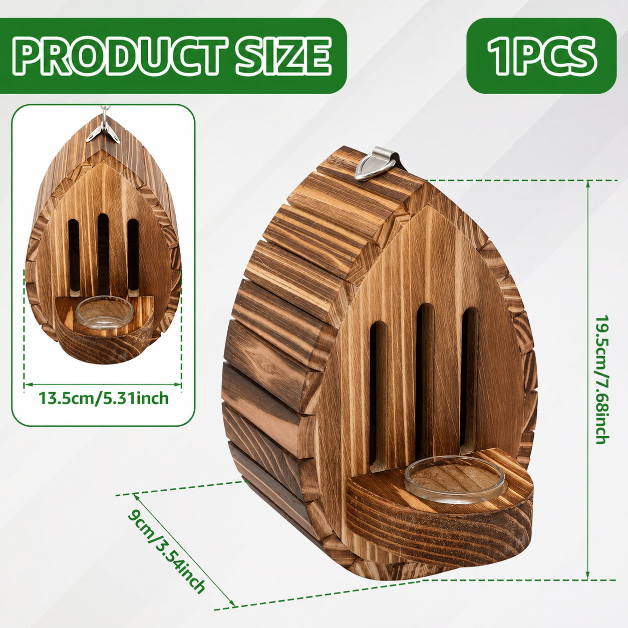🦋Teardrop Shaped Wooden Butterfly House for Outdoor Garden