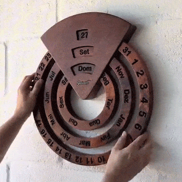 📅Vintage Wooden Perpetual Calendar – Timeless Desk Decor