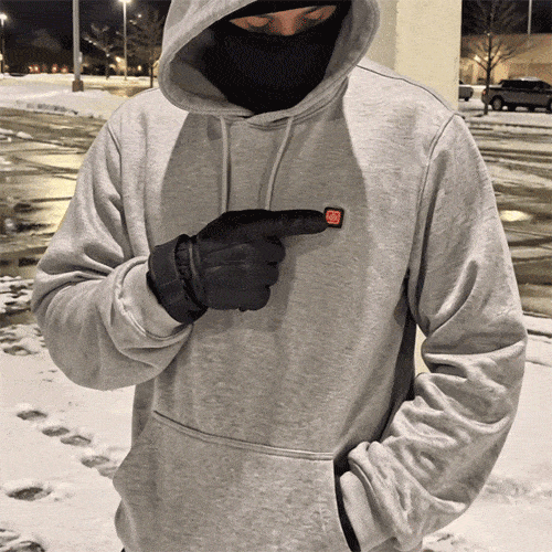 🔥Unisex Heated Pullover Hoodie – Warm Hands, Cozy Core & All-Day Comfort