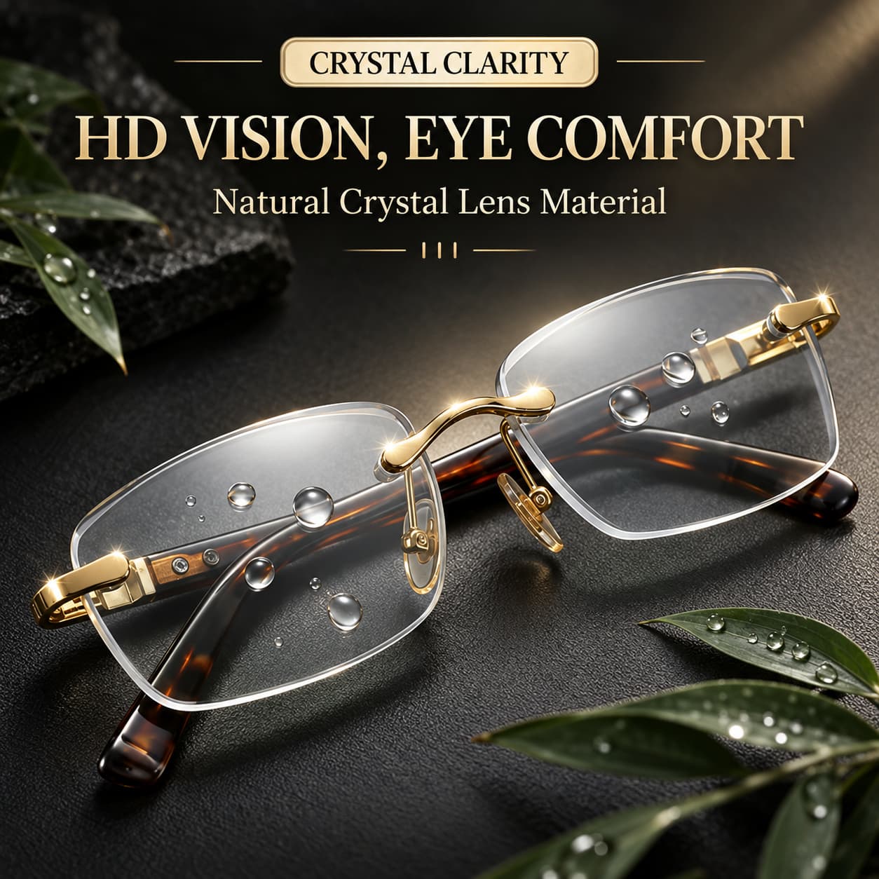 Premium Natural Crystal Reading Glasses