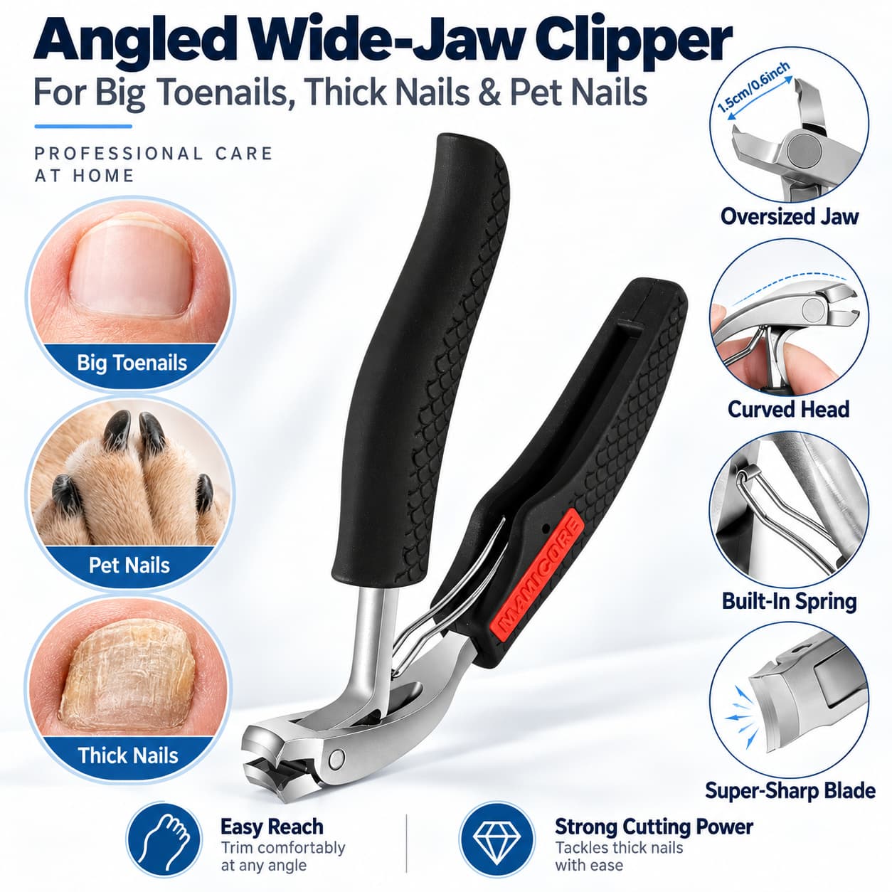 Toenail Clippers for Seniors – Heavy-Duty Thick Toenail Care Kit