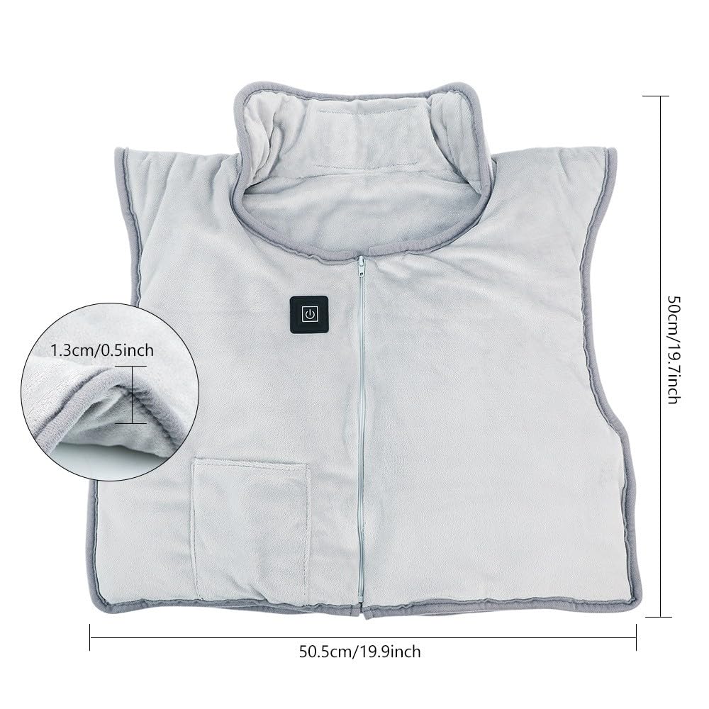 🔥 Wearable Heating Pad Vest – 5-Zone Heated Back & Waist Warmer with 3 Heat Settings